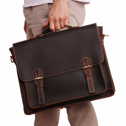 Vintage  Leather Messenger Bag  Laptop Shoulder Bag