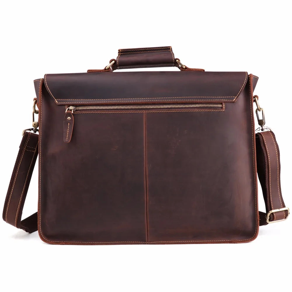 Vintage  Leather Messenger Bag  Laptop Shoulder Bag