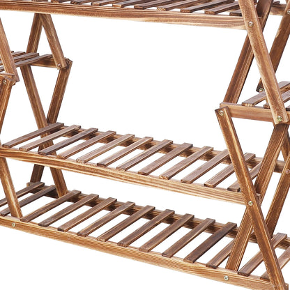 8 Tier Tall  Large Capacity Wood Plant Stand