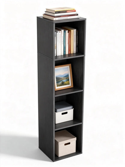 6-Tier Tall Cube Bookshelf Modern Storage Organizer
