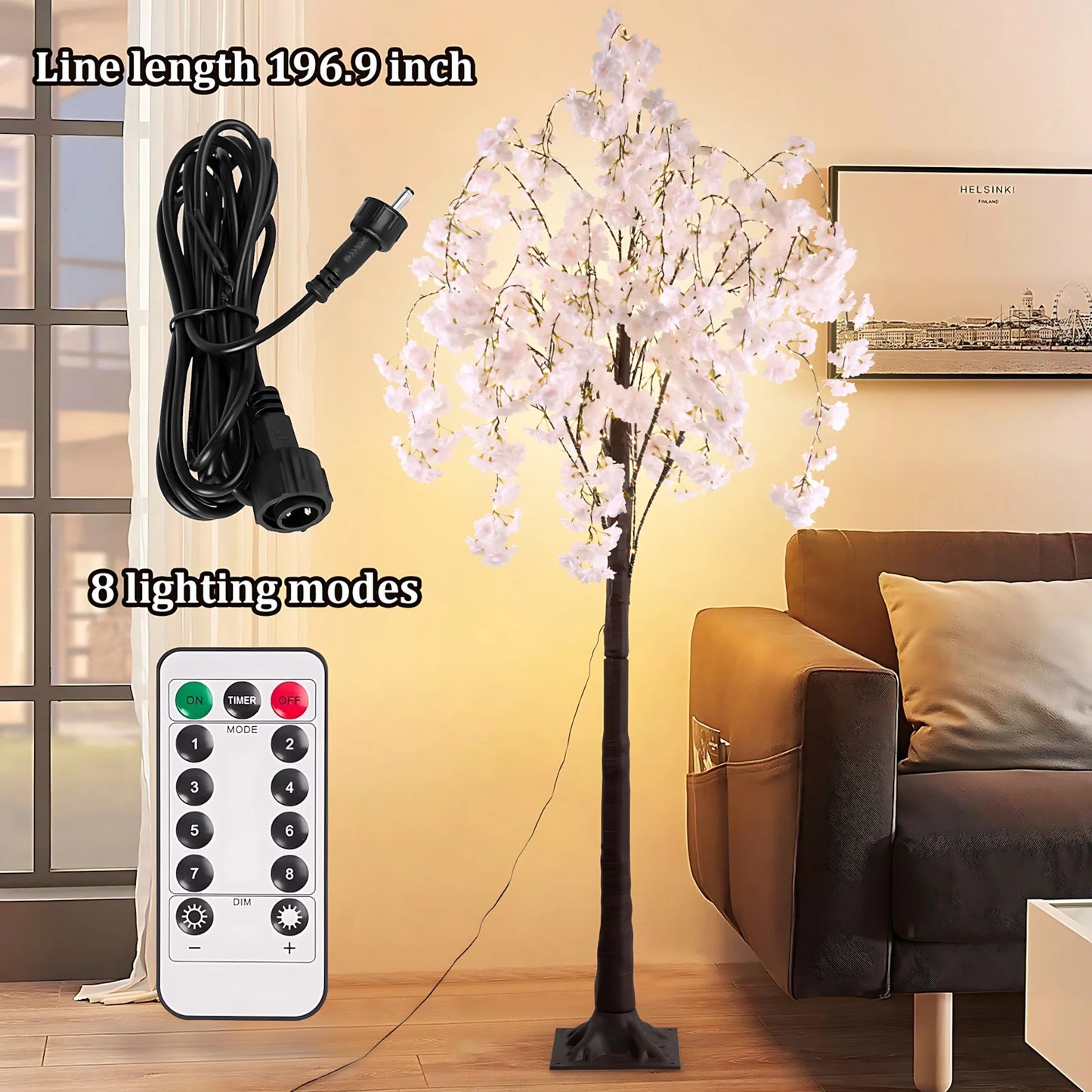 6ft Cherry Blossom Tree Light