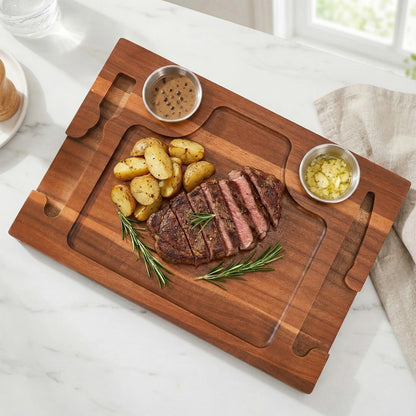 Acacia Wood Serving Plate Cutting Board