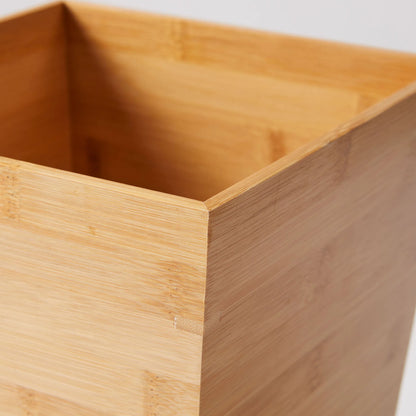 Bamboo Bathroom Waste Bin Eco Friendly Compact Design