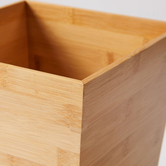 Bamboo Bathroom Waste Bin Eco Friendly Compact Design