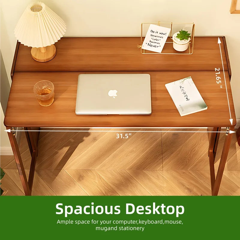 Foldable Bamboo Computer Desk for Small Spaces