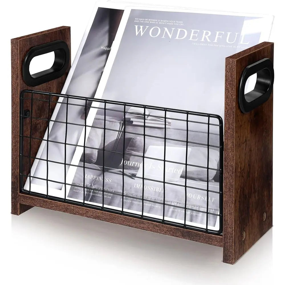 Magazine Holder Slim Rack Storage Basket Organizer