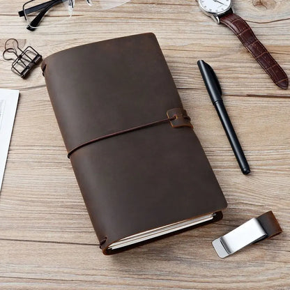 Refillable Leather Journal Travelers with Pen