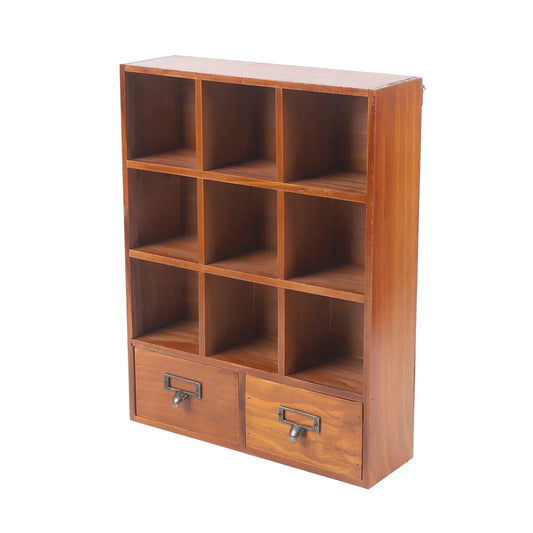 9 Cube Wooden Storage Organizer Shelf  Display