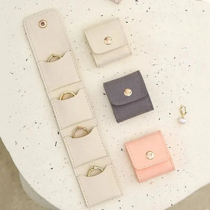 Mini Leather Jewelry Portable Travel Storage Bag