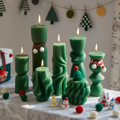 7-Pack Pillar Candles  Soy Wax