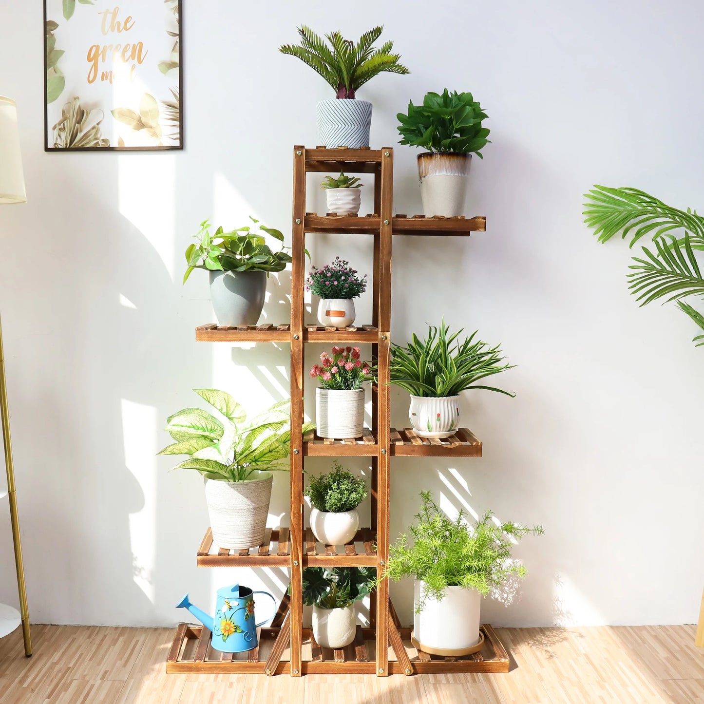 6 Tier Wooden Plant Stand Holder