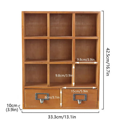 9 Cube Wooden Storage Organizer Shelf  Display