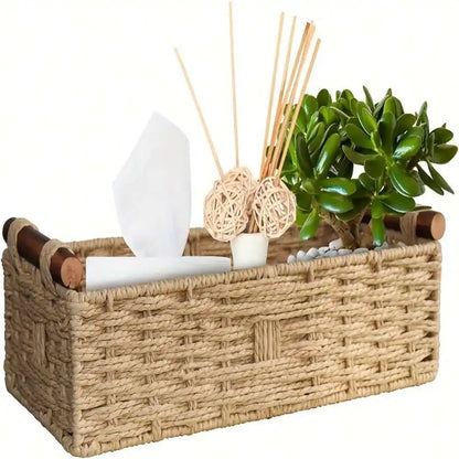 Handmade Decorative Round Paper Rope Storage Basket