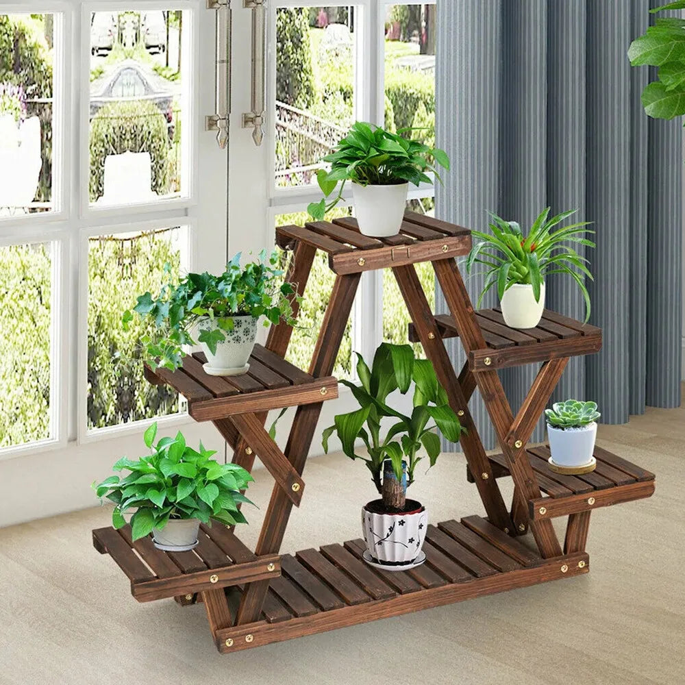 Premium Wood Plant Stand Flower Pot Holder