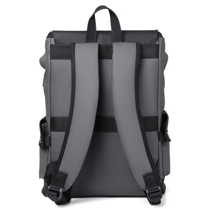Leather Waterproof Men's Laptop Backpack USB Charging