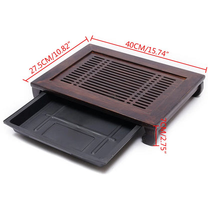 Portable Tea Storage Cabinet Tea Tray