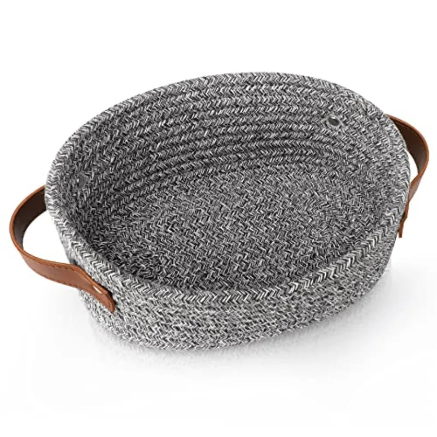 Small Woven Mini Cotton Rope Storage Basket