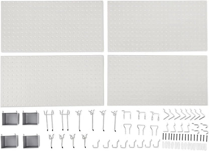 48-Piece Gray Metal Pegboard Kit