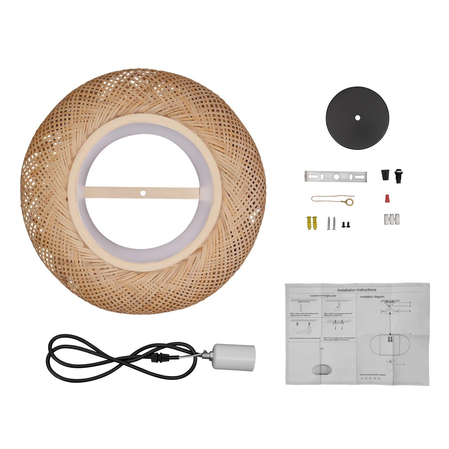 Decorative LED Bamboo Pendant Lamp