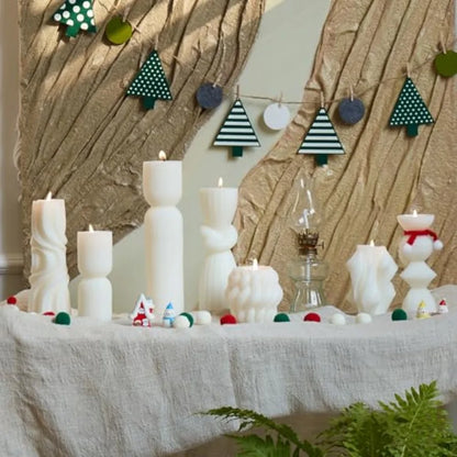 7-Pack Pillar Candles  Soy Wax