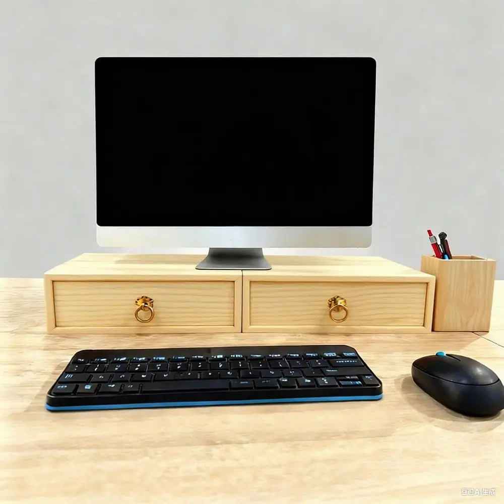 Natural Wooden Storage Box Desk Single Wood Cabinet