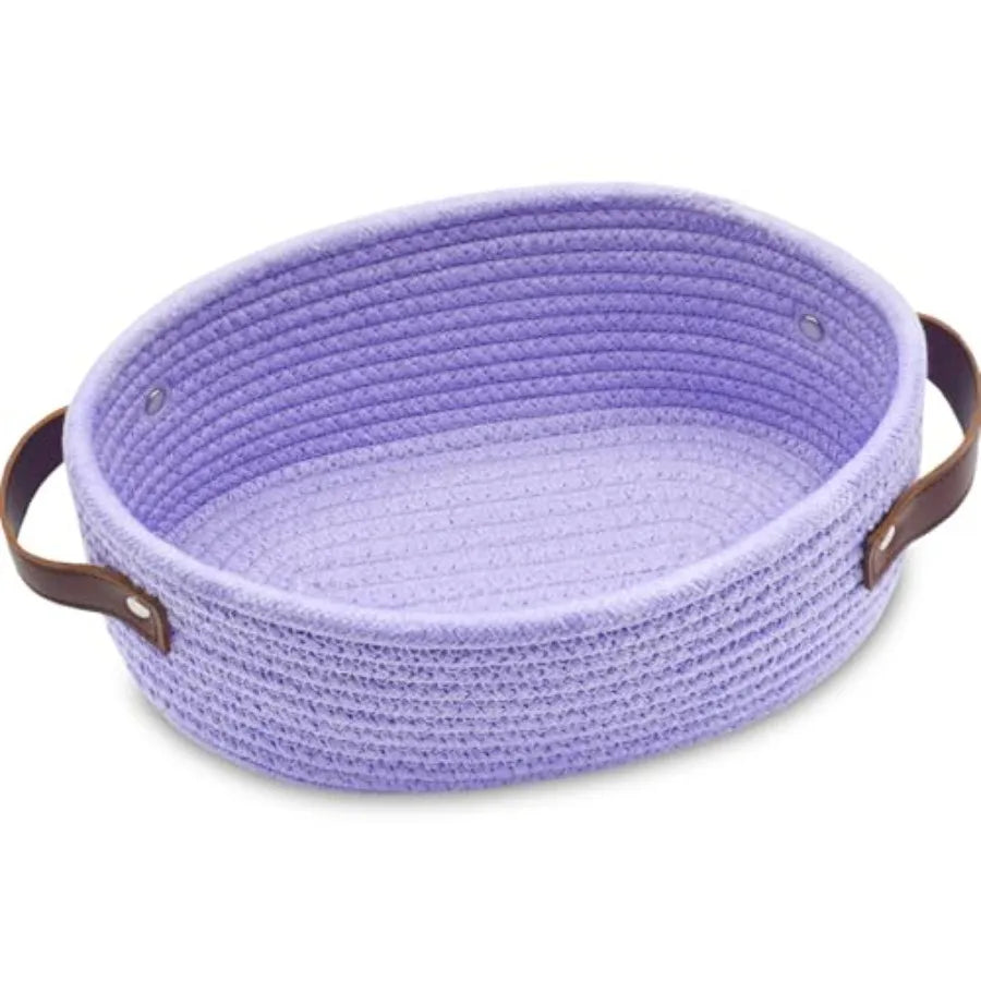 Small Woven Mini Cotton Rope Storage Basket