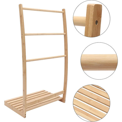 3-Tier Bamboo Bathroom Freestanding Towel Rack