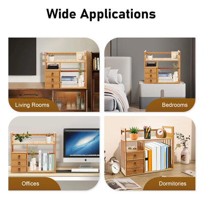Desktop Organizer Book Shelf Office Storage Rack