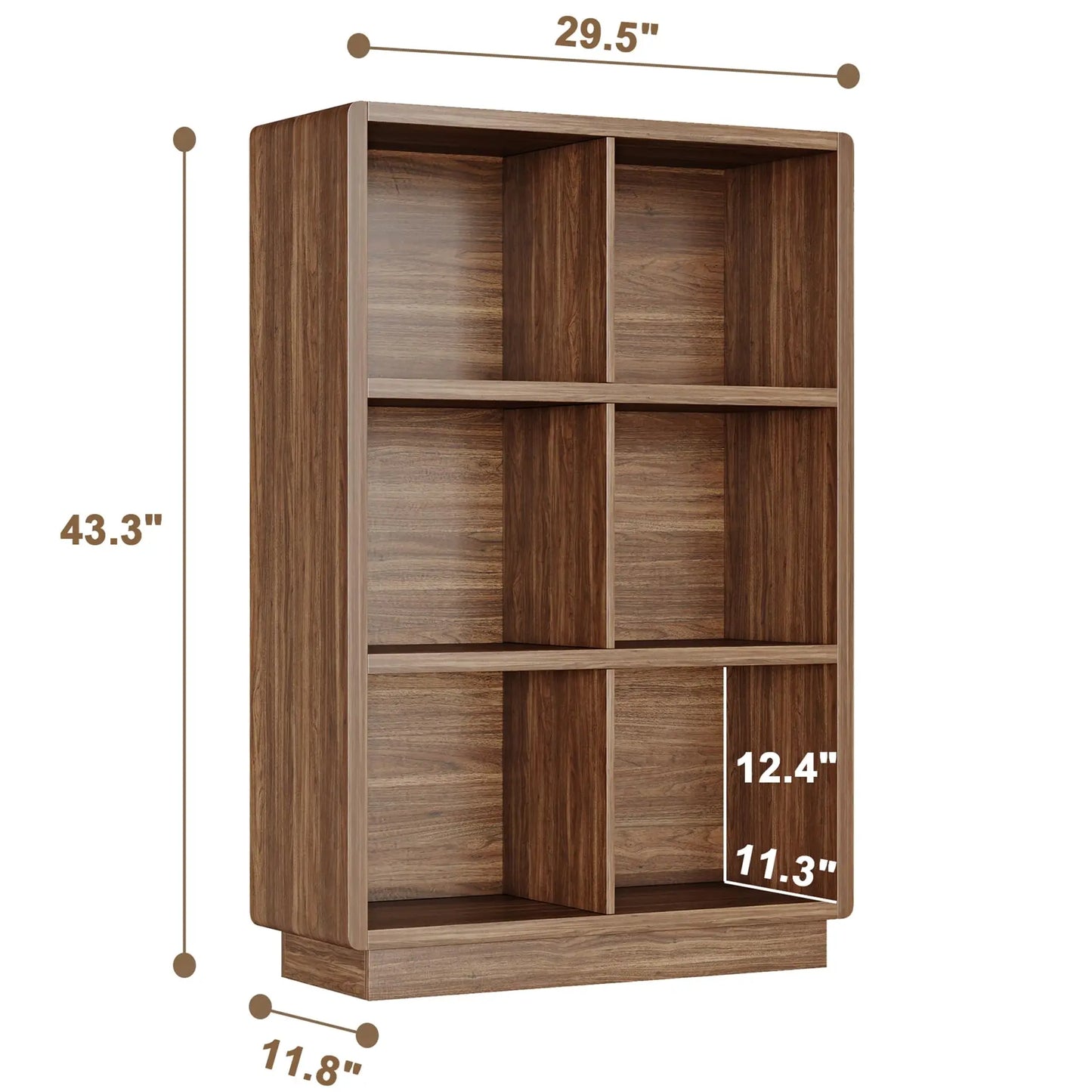 4 Cube Wooden Bookcase Storage Organizer