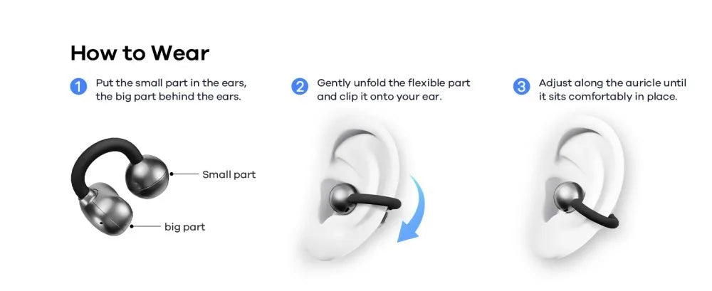 Ultra Open Ear Earbuds X6 Clip-On