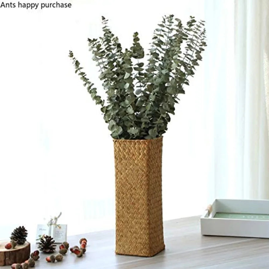 Natural Seaweed Weave Basket Pastoral Rattan Vase