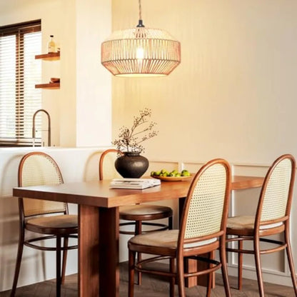 Hanging Lamp Plug-in Pendant Light Rattan
