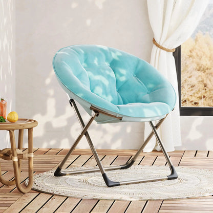 Comfy Oversized Soft Plush Fabric Saucer Chair