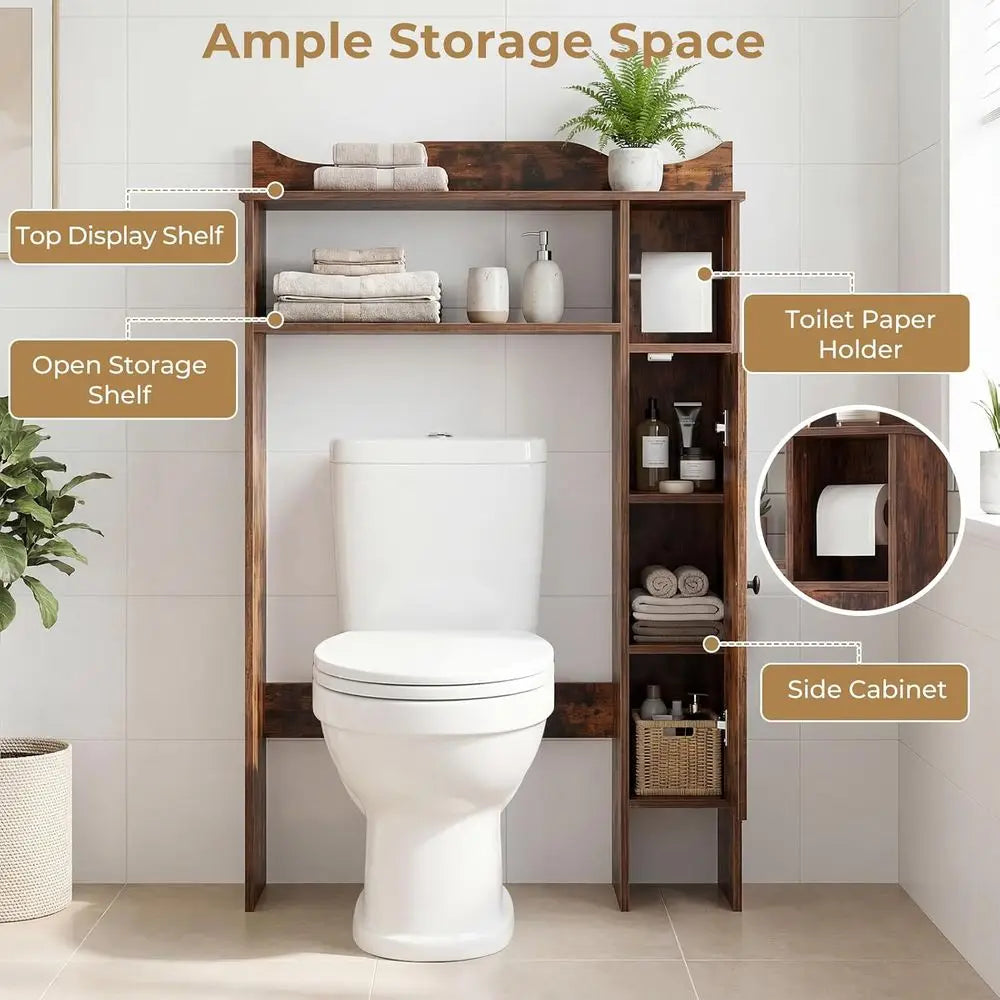 Over the Toilet Bathroom Organizer with Toilet Paper Holder