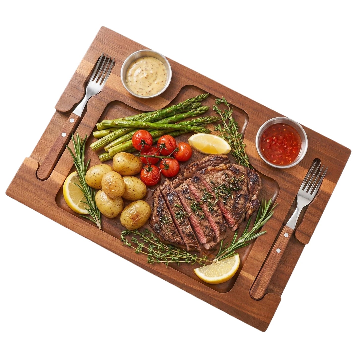 Acacia Wood Serving Plate Cutting Board