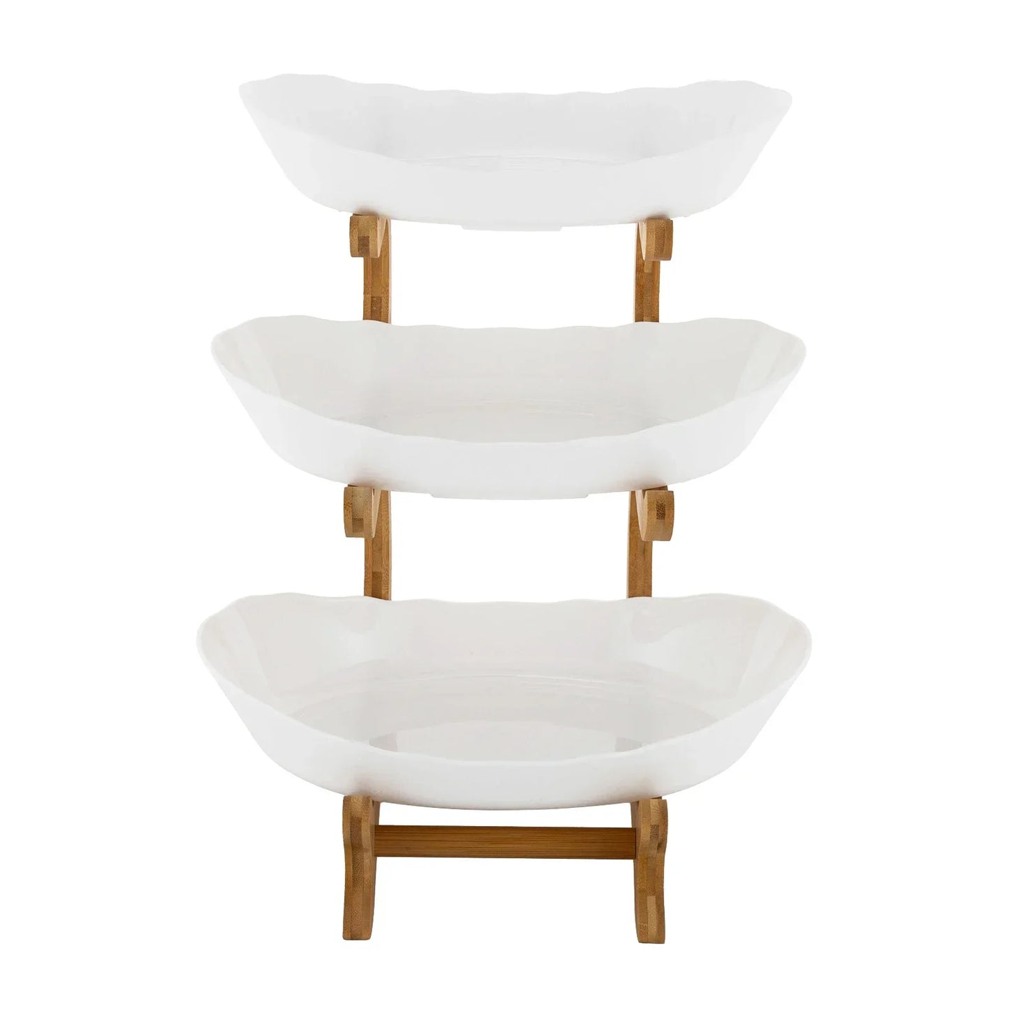 3 Tiered Ceramic Fruit Bowl Detachable