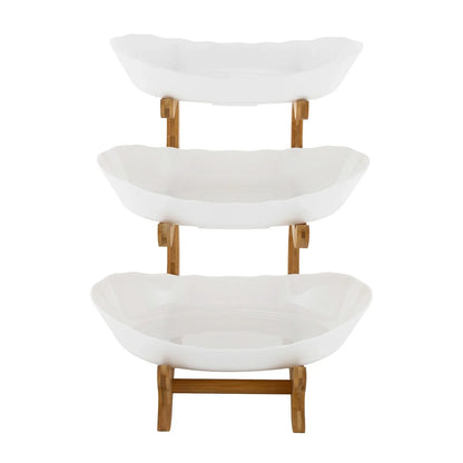 3 Tiered Ceramic Fruit Bowl Detachable