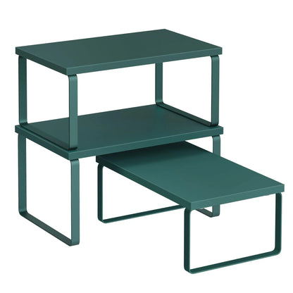 Cabinet Organizer Shelf Set of 3 Kitchen Counter Shelves