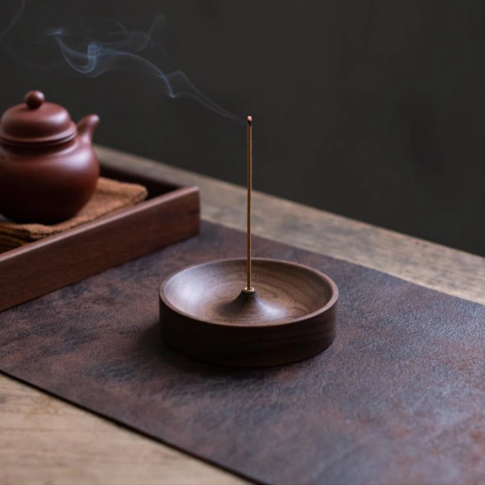 Black Walnut Solid Wood Incense Stick Tray Holder