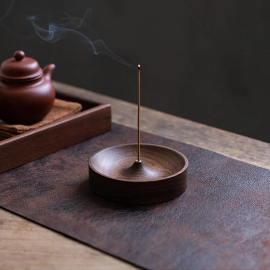 Black Walnut Solid Wood Incense Stick Tray Holder