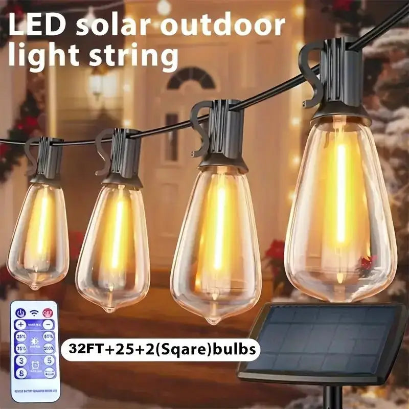 Solar Rechargeable Outdoor LED String Lights