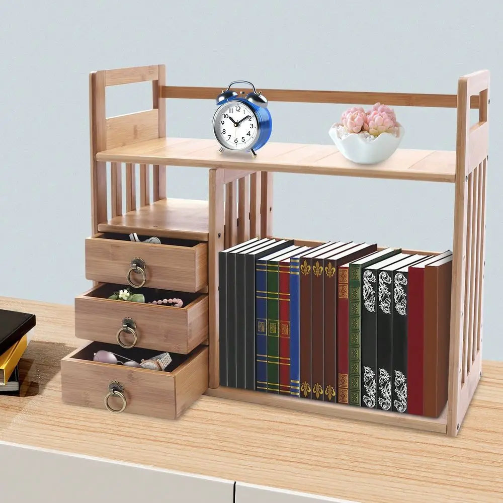 Bamboo Desktop Bookshelf Counter Top