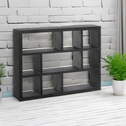 9 Compartment Vintage Solid Wood Shadow Box