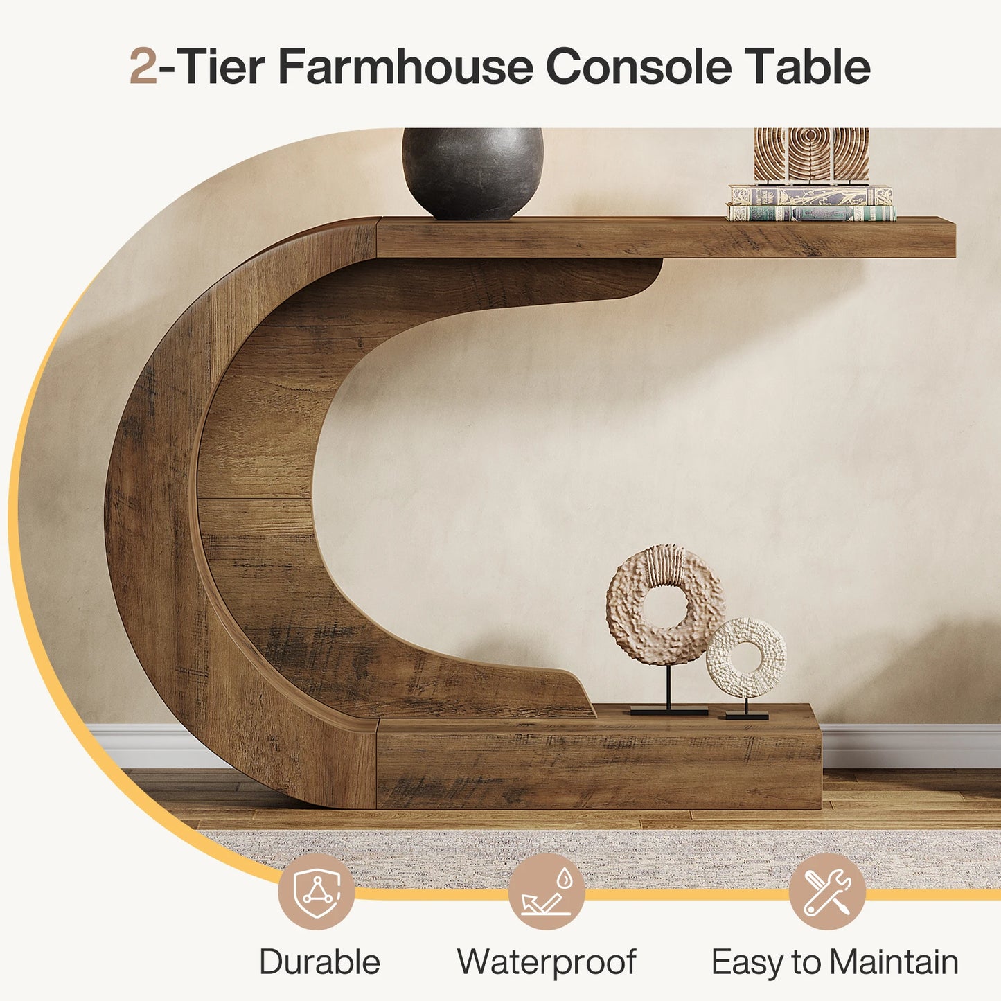 Mid-Century Modern Console Table for Entryway