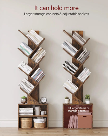6 Tier Tree  Floor Standing Bookshelf