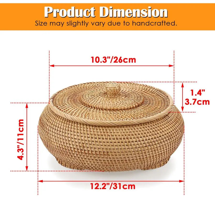 Woven Bread Basket Natural Rattan Basket