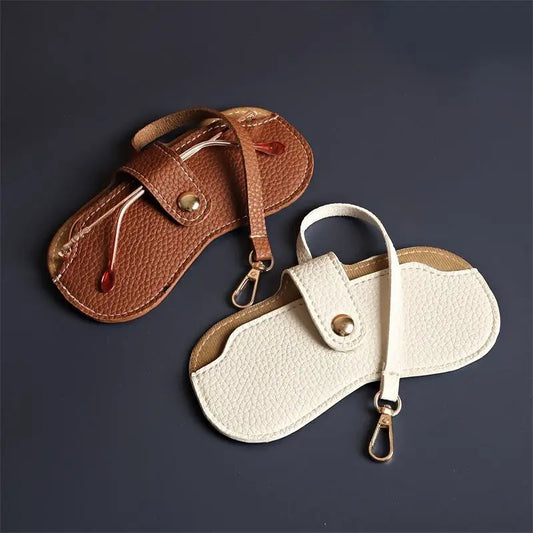 Portable Glasses Bag Soft Leather Sunglasses Pouch
