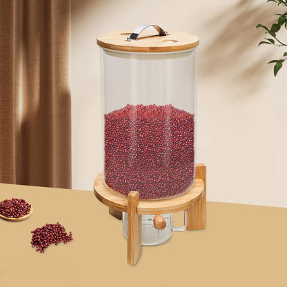 Stainless Steel Glass Dispenser with Measuring Cup