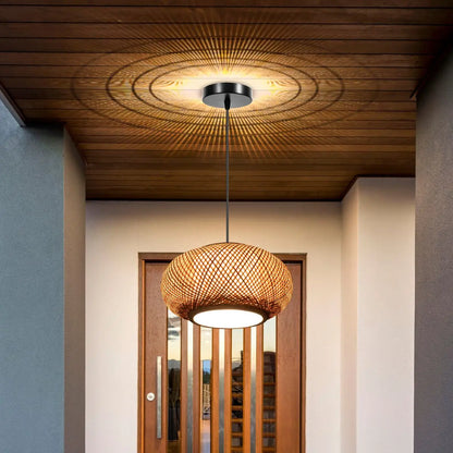 Decorative LED Bamboo Pendant Lamp
