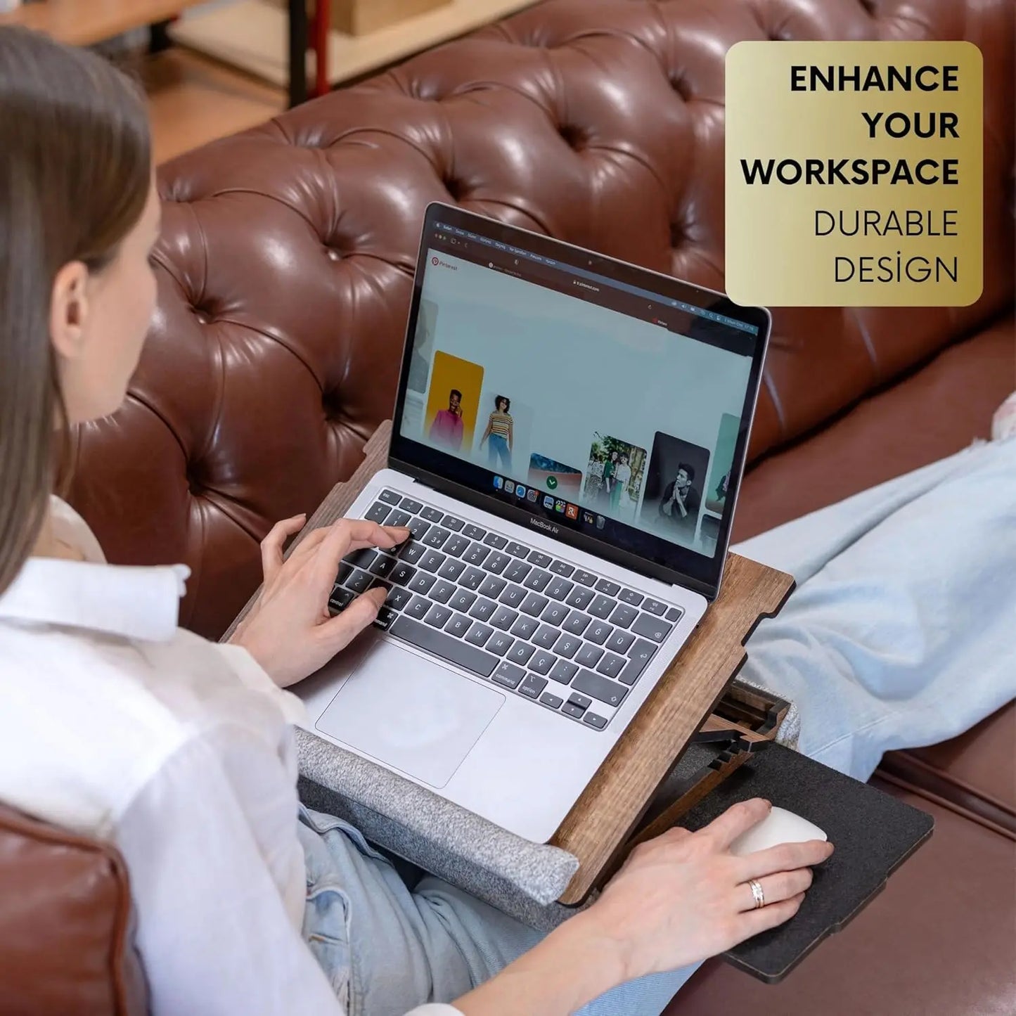 Portable Lap Desk with Cushion for Laptop